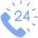 Telephone 24hrs Support Icon